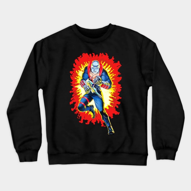 Destro GI Joe toy art card Crewneck Sweatshirt by EnglishGent